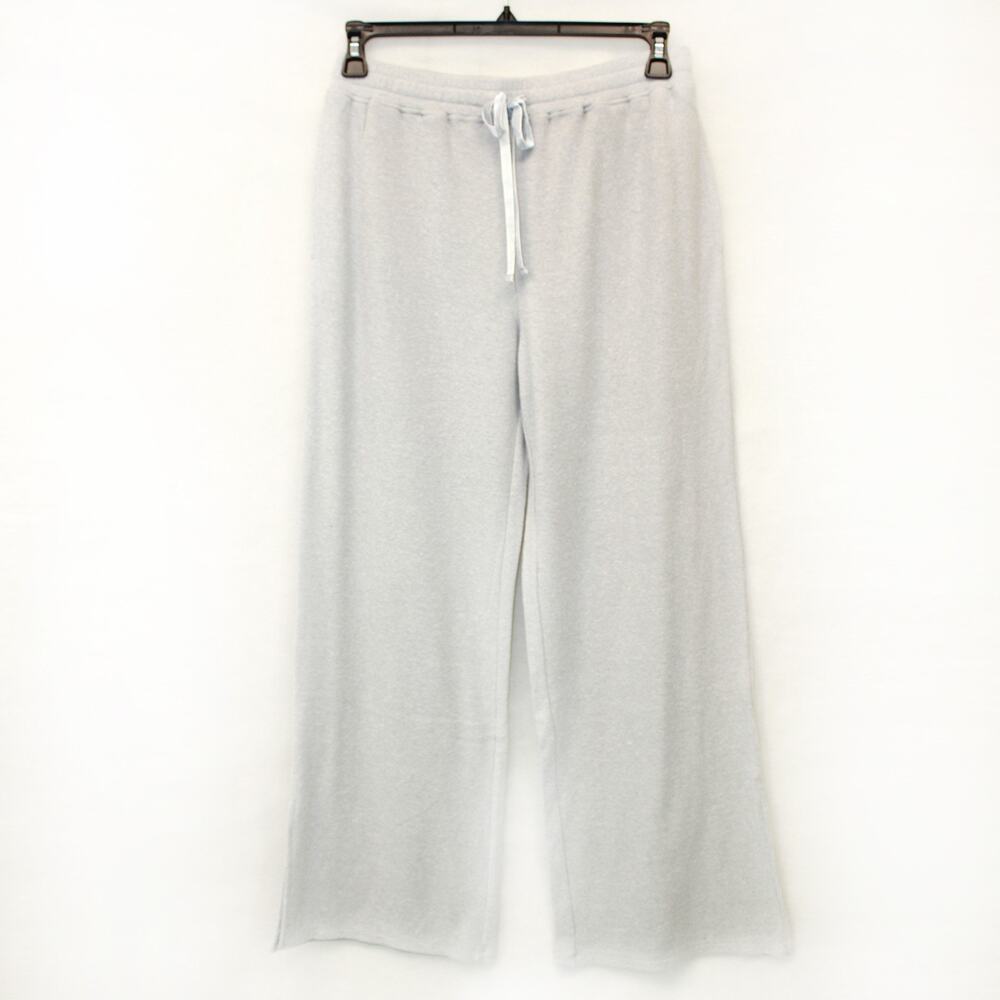 Lucky Brand Cloud Waffle Pants Knit Light Gray Tie Waist Pocket Casual XL - Picture 2 of 7